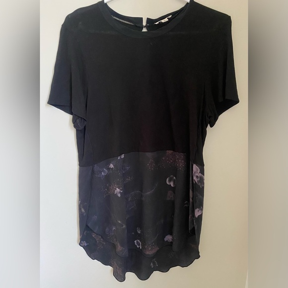 Wilfred Aritzia Capucine Twofer Shirt Black Size Medium - Picture 3 of 9